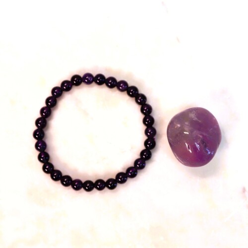 Amethyst Beaded Bracelet