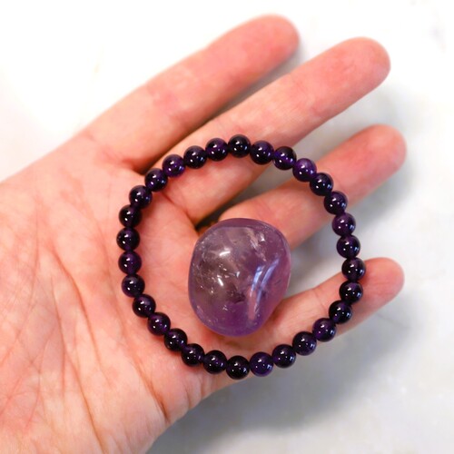 Amethyst Beaded Bracelet