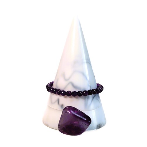 Amethyst Beaded Bracelet