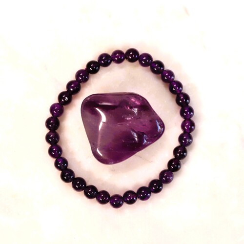 Amethyst Beaded Bracelet