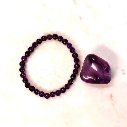 Amethyst Beaded Bracelet