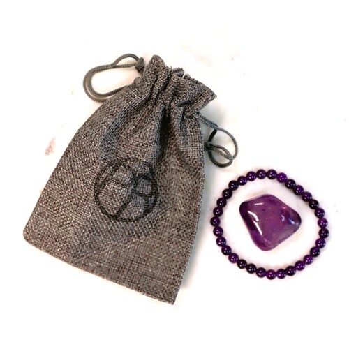 Amethyst Beaded Bracelet