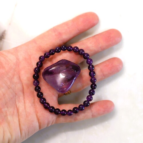 Amethyst Beaded Bracelet