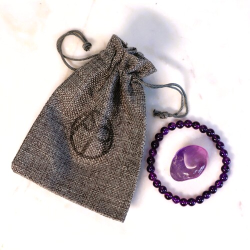 Amethyst Beaded Bracelet