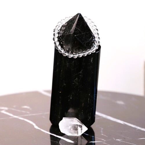 Clear Quartz Beaded Bracelet