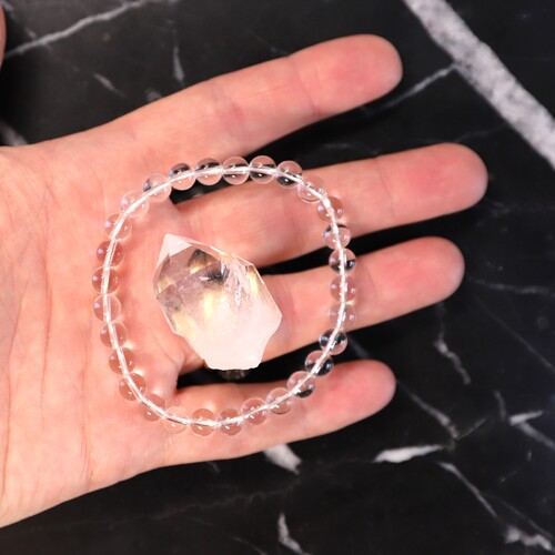 Clear Quartz Beaded Bracelet