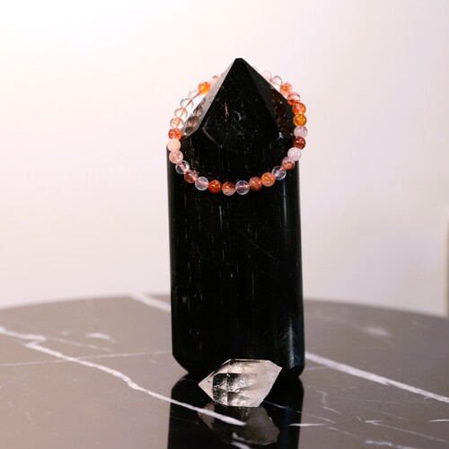 Hematoid Quartz Beaded Bracelet