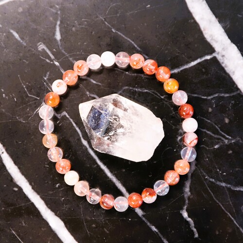 Hematoid Quartz Beaded Bracelet