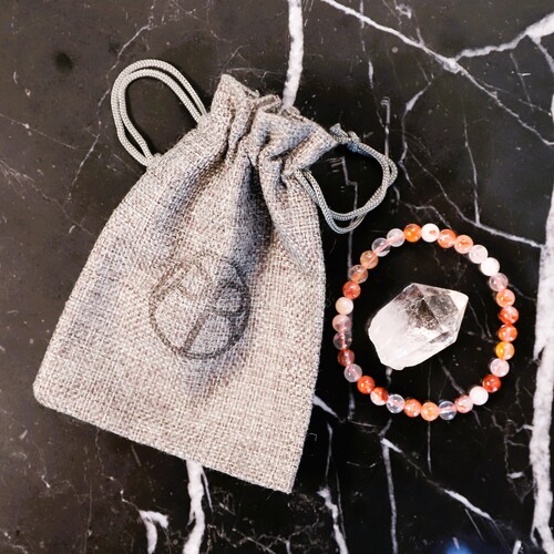 Hematoid Quartz Beaded Bracelet