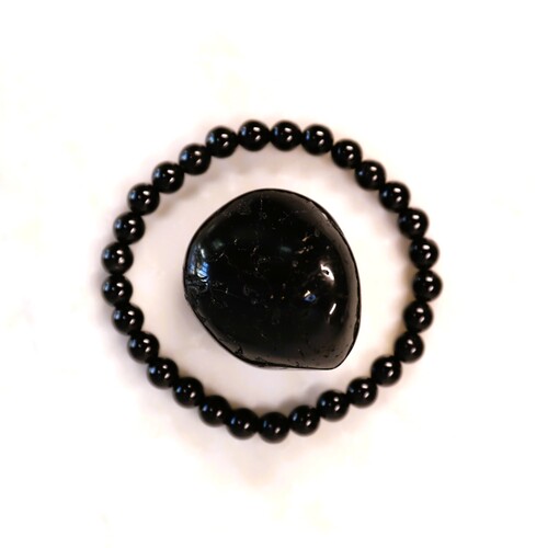 Black Tourmaline Beaded Bracelet Set