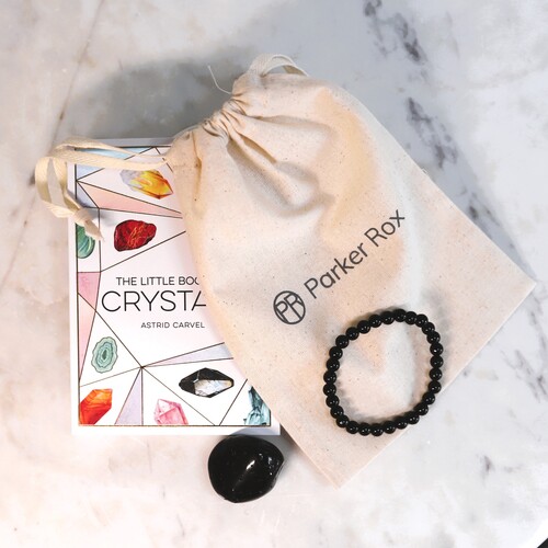 Black Tourmaline Beaded Bracelet Set