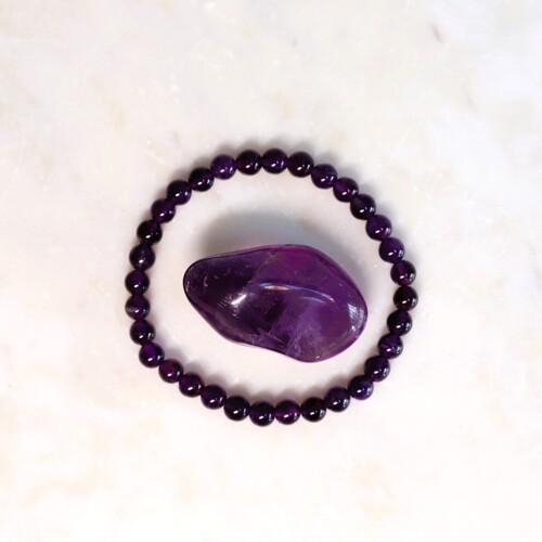 Amethyst Beaded Bracelet Set
