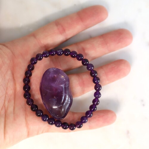 Amethyst Beaded Bracelet Set