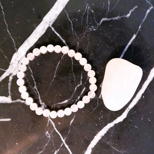 Rose Quartz Beaded Bracelet Set
