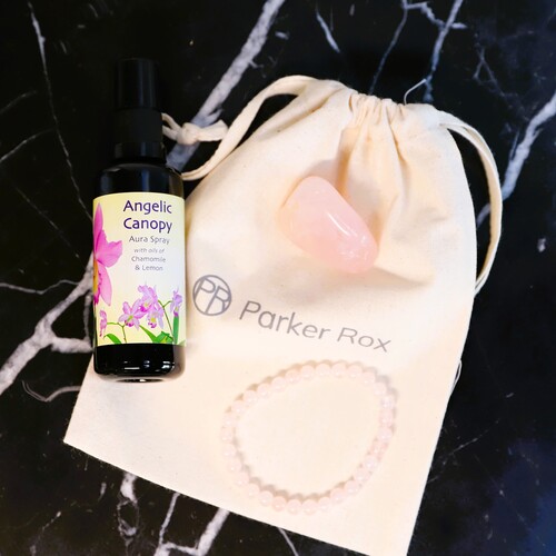 Rose Quartz Beaded Bracelet Set