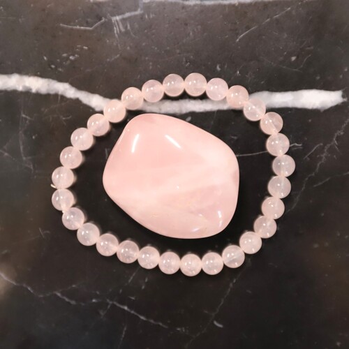 Rose Quartz Beaded Bracelet