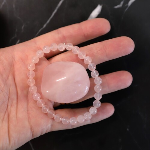 Rose Quartz Beaded Bracelet