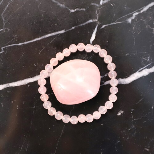 Rose Quartz Beaded Bracelet