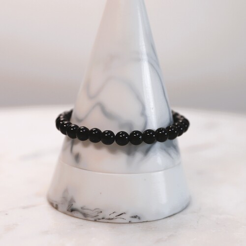 Black Tourmaline Beaded Bracelet