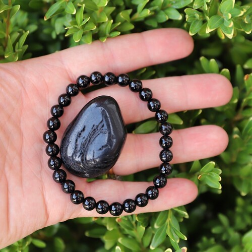 Black Tourmaline Beaded Bracelet