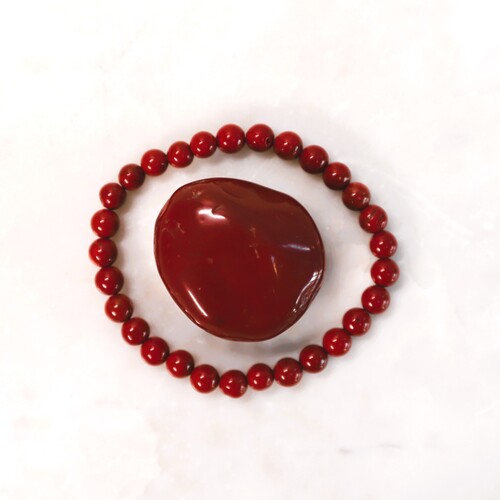 Red Jasper Beaded Bracelet