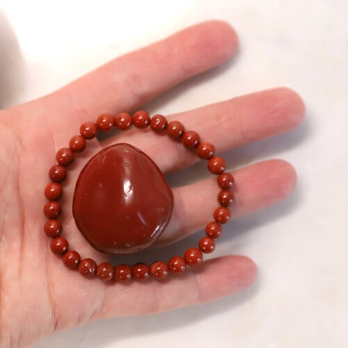 Red Jasper Beaded Bracelet