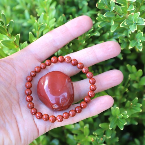 Red Jasper Beaded Bracelet