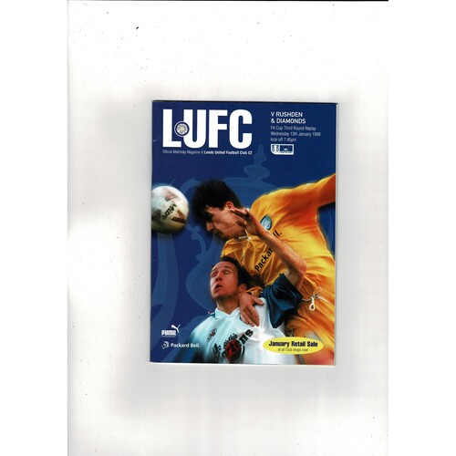 Leeds United v Rushden & Diamonds FA Cup Football Programme 1998/99
