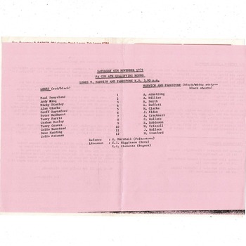 Lewes v Harwich & Parkstone FA Cup Football Programme 1976/77