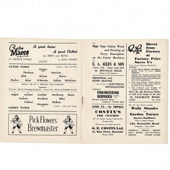 Luton Town v Corby Town 2nd Round Replay FA Cup Football Programme 1965/66