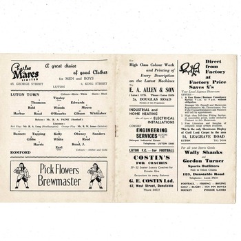 Luton Town v Romford 1st Round Replay FA Cup Football Programme 1965/66