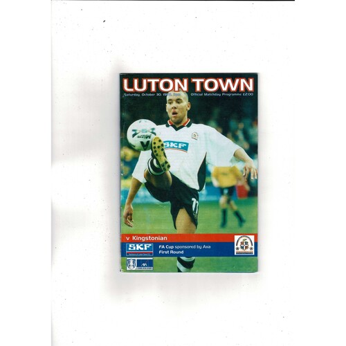 Luton Town v Kingstonian FA Cup Football Programme 1999/00