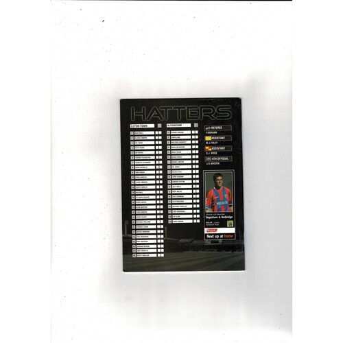 Luton Town v Altrincham FA Cup Football Programme 2008/09