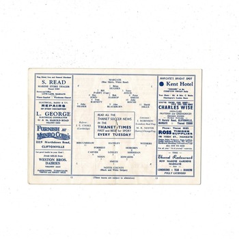 Margate v Notts County FA Cup Football Programme 1961/62