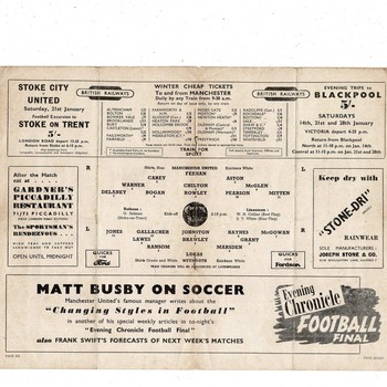 Manchester United v Weymouth FA Cup Football Programme 1949/50