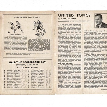 Manchester United v Weymouth FA Cup Football Programme 1949/50
