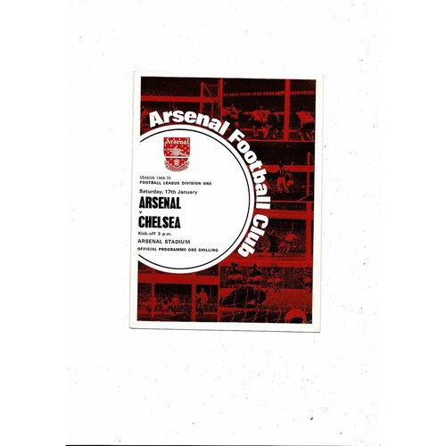 1969/70 Arsenal v Chelsea Football Programme