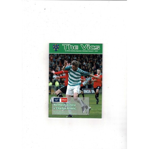 Northwich Victoria v Charlton Athletic FA Cup Football Programme 2009/10