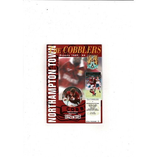 Northampton Town v Bromsgrove Rovers FA Cup Football Programme 1993/94