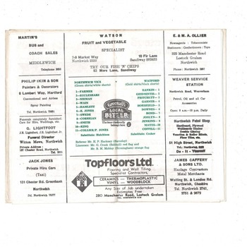 Northwich Victoria v Watford FA Cup Football Programme 1976/77