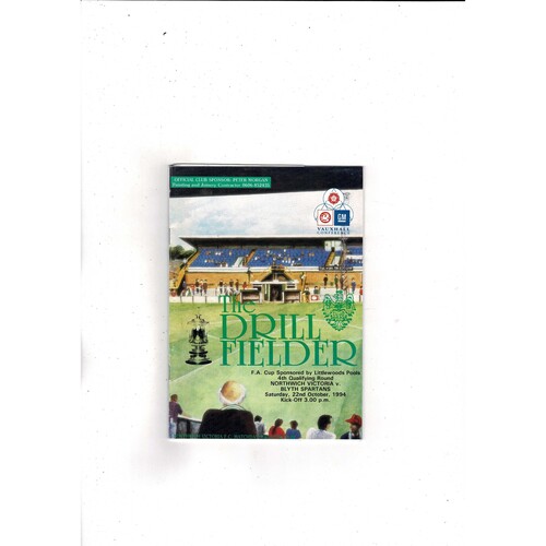 Northwich Victoria v Blyth Spartans FA Cup Football Programme 1994/95