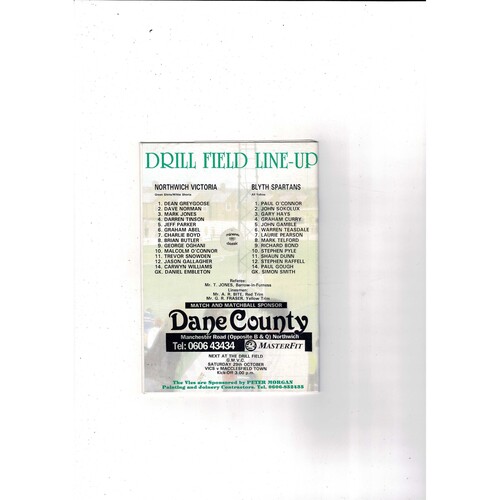 Northwich Victoria v Blyth Spartans FA Cup Football Programme 1994/95