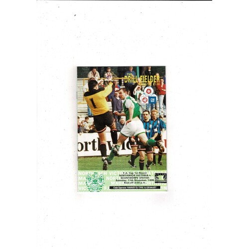 Northwich Victoria v Scunthorpe United FA Cup Football Programme 1995/96