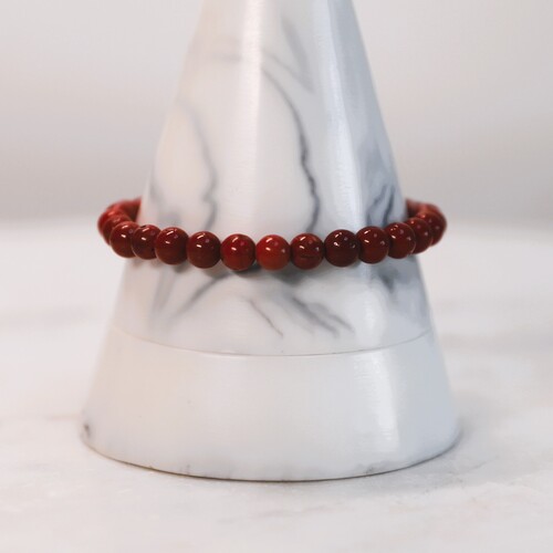 Red Jasper Beaded Bracelet