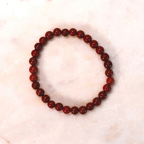 Red Jasper Beaded Bracelet