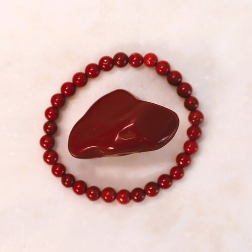 Red Jasper Beaded Bracelet