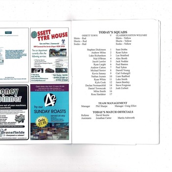 Ossett Town v Glasshoughton Welfare FA Cup Football Programme 2011/12