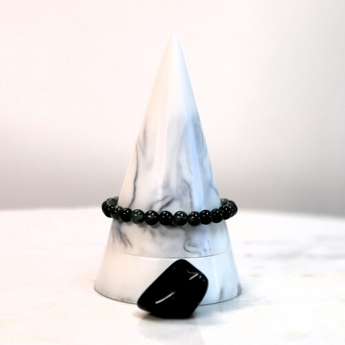 Moss Agate Beaded Bracelet