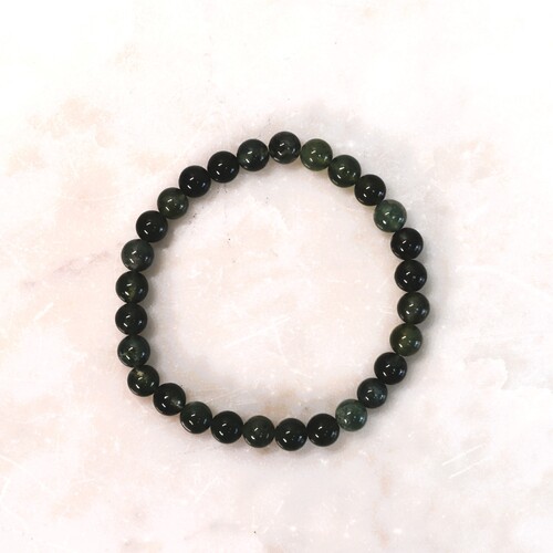Moss Agate Beaded Bracelet