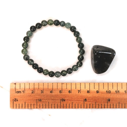 Moss Agate Beaded Bracelet